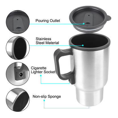 12V 450ml Electric Heating coffee cup